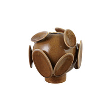 Load image into Gallery viewer, Stoneware Footed Vase with 3D Design - Brown
