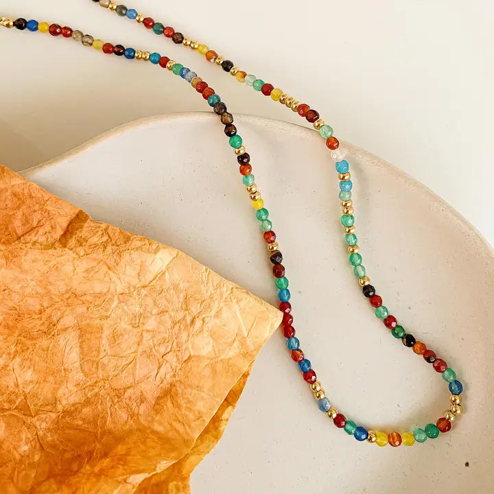 Estelle Beaded Multi Color Necklace