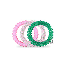 Load image into Gallery viewer, TELETIES Spiral Hair Coils/Ties - Merry Pinkmas
