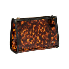 Load image into Gallery viewer, Stephanie Johnson - Miami Clearly Tortoise Medium Zip Cosmetic
