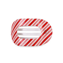 Load image into Gallery viewer, TELETIES Flat Round Hair Clip - Candy Cane
