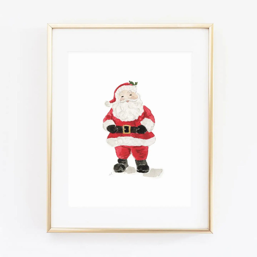 Emily Lex Studio - Santa Watercolor Print