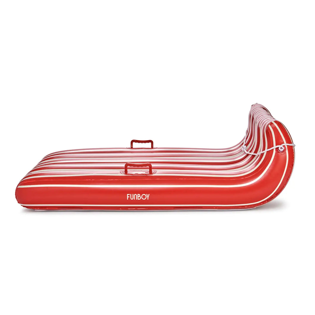 FUNBOY Toboggan Snow Sled - Red & White