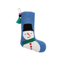 Load image into Gallery viewer, Ampersand Snowman Wool Hook Stocking
