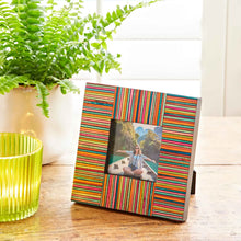 Load image into Gallery viewer, Picture Frame - Dhari Multicolored Stripe Papri Wood (2 sizes)
