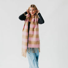 Load image into Gallery viewer, Scarf - Stevie Striped Tassel Scarf
