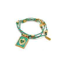 Load image into Gallery viewer, Enamel Heart Cord Necklace
