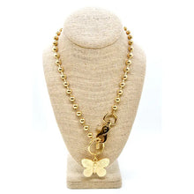 Load image into Gallery viewer, Gold Butterfly Convertible Gold Chain Necklace

