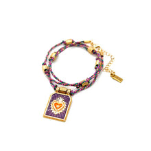Load image into Gallery viewer, Enamel Heart Cord Necklace
