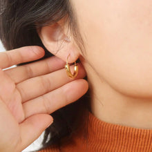 Load image into Gallery viewer, Mackenzie 18K Non-Tarnish U-Shape Hoop Earring
