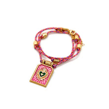 Load image into Gallery viewer, Enamel Heart Cord Necklace
