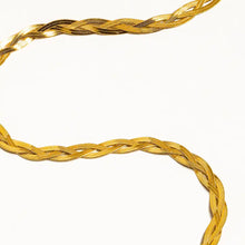 Load image into Gallery viewer, Vedette 18K Gold Non-Tarnish Braided Snake Chain Necklace
