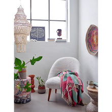 Load image into Gallery viewer, Throw Blanket - Recycled Cotton Blend Striped Throw with Tassels
