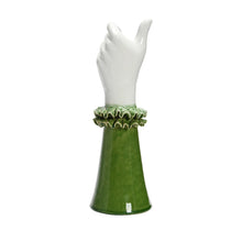 Load image into Gallery viewer, Stoneware Hand Shaped Vase w/ Ruffled Shirt Sleeve
