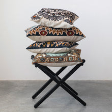 Load image into Gallery viewer, Cotton Slub Pillow w/ Suzani Embroidery
