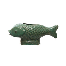 Load image into Gallery viewer, Debossed Stoneware Fish Planter
