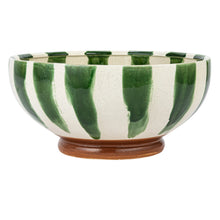 Load image into Gallery viewer, Hand-Painted Stoneware Footed Bowl
