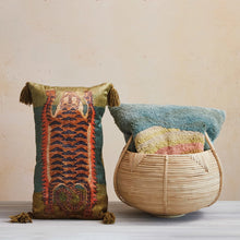Load image into Gallery viewer, Cotton Blend Velvet Lumbar Pillow with Tiger

