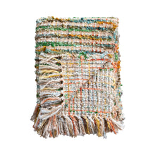 Load image into Gallery viewer, Throw Blanket - Woven Acrylic Blend Bouclé Throw w/ Fringe
