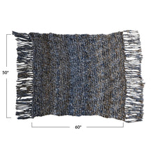 Load image into Gallery viewer, Throw Blanket - Woven Melange Acrylic Throw w/ Fringe
