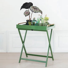 Load image into Gallery viewer, Folding Removable Tray Table w/ Bamboo Handles, Green
