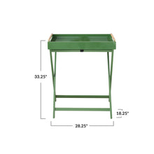 Load image into Gallery viewer, Folding Removable Tray Table w/ Bamboo Handles, Green
