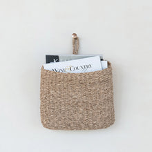 Load image into Gallery viewer, Seagrass Wall Basket with Loop &amp; Cotton Lining
