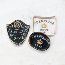 Load image into Gallery viewer, Enameled Metal Tray with Gold Edge
