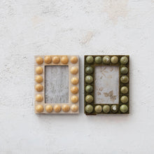 Load image into Gallery viewer, Handmade Marbled Resin Bobbin Photo Frame - Cream
