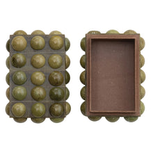 Load image into Gallery viewer, Handmade Marbled Resin Bobbin Box, Green
