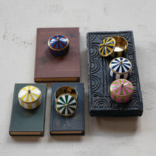 Load image into Gallery viewer, Brass &amp; Resin Striped Circus Box
