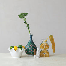 Load image into Gallery viewer, Painted Stoneware Vase with Pattern
