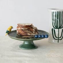Load image into Gallery viewer, Stoneware Pedestal with 3D Bird
