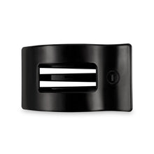 Load image into Gallery viewer, TELETIES Jet Black Flat Rectangle Hair Clip
