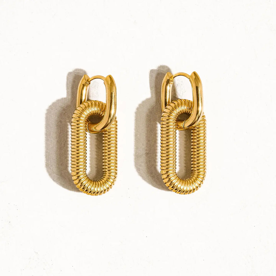 Kate Double Chain Hoop Earring
