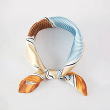 Load image into Gallery viewer, Scarf - Square Pop Art Horse &amp; Leopard Square Silky Satin Bandana
