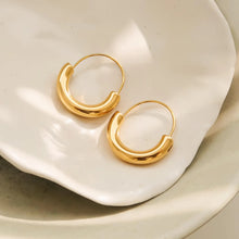 Load image into Gallery viewer, Mackenzie 18K Non-Tarnish U-Shape Hoop Earring
