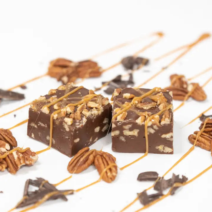 Chocolate Pecan Turtle Fudge