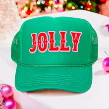 Load image into Gallery viewer, Trucker Hat | Jolly Red/Light Pink Puff Vinyl - Green
