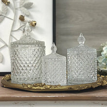 Load image into Gallery viewer, Diamond-Cut Crystal Storage Jar
