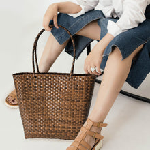 Load image into Gallery viewer, Basket Weave Tote Bag / Shoulder Bag
