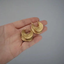 Load image into Gallery viewer, Devon Folded Hoops
