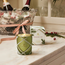 Load image into Gallery viewer, Thymes Frasier Fir Frosted Plaid Medium Candle
