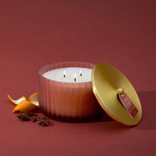 Load image into Gallery viewer, Thymes Pomander Clove 3-Wick Statement Candle
