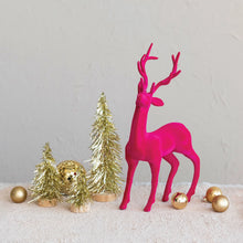 Load image into Gallery viewer, Flocked Standing Reindeer - Pink
