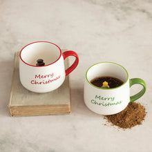 Load image into Gallery viewer, Stoneware Mug w/Holiday Figure Inside
