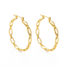 Load image into Gallery viewer, Chain Hoop Earrings
