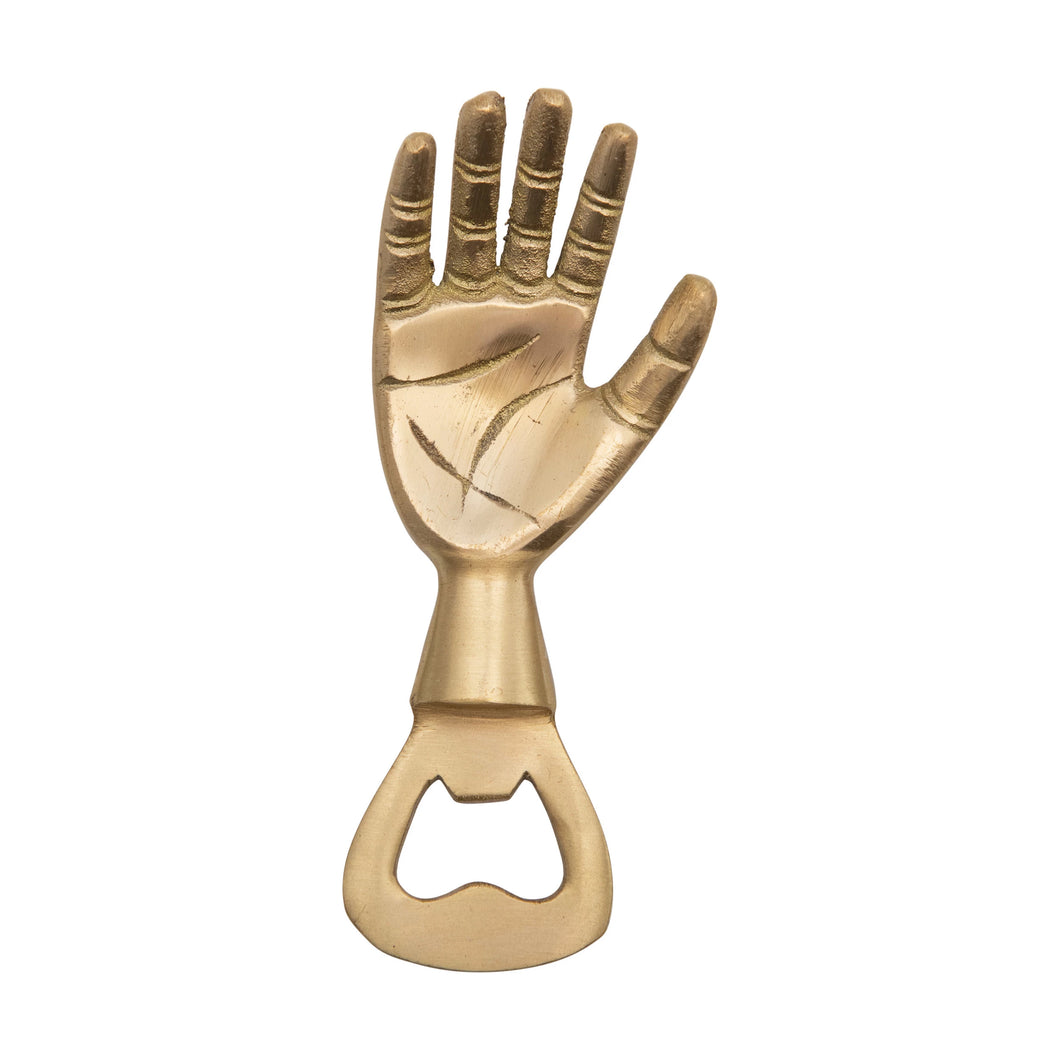 Brass Hand Bottle Opener