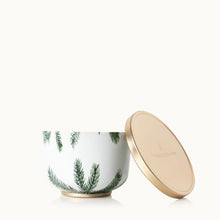 Load image into Gallery viewer, Thymes Frasier Fir Candle Tin with Gold Lid
